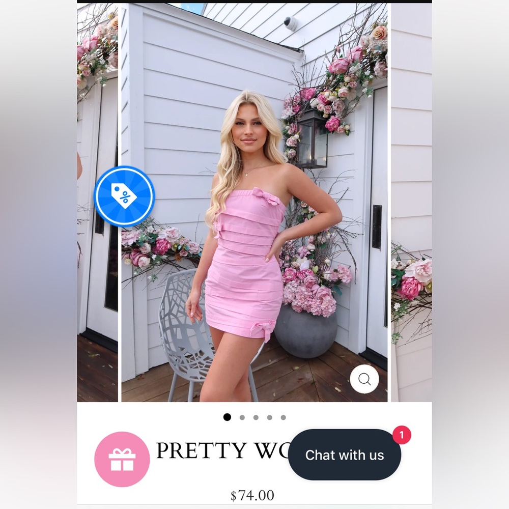 STORIA pretty women pink bow Barbie dress